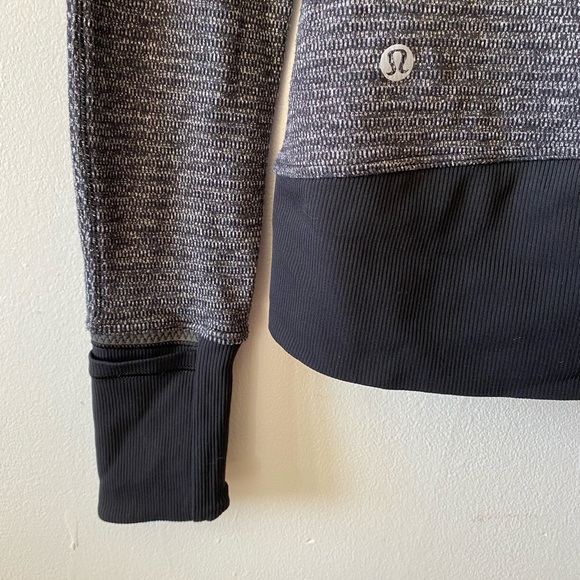 Lululemon Runderful 1/2 Zip Mini Check Pique Black - Picture 7 of 12